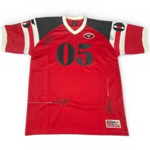 Vintage FUBU The Collection 05 Jersey Red Black Y2K Streetwear youth XL mens S
